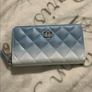 Chanel waterfall zipped wallet